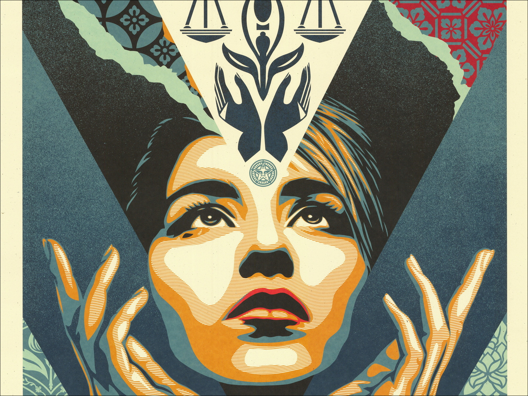 SHEPARD FAIREY (OBEY) - Sérigraphie "UPLIFT JUSTICE" 91x61cm