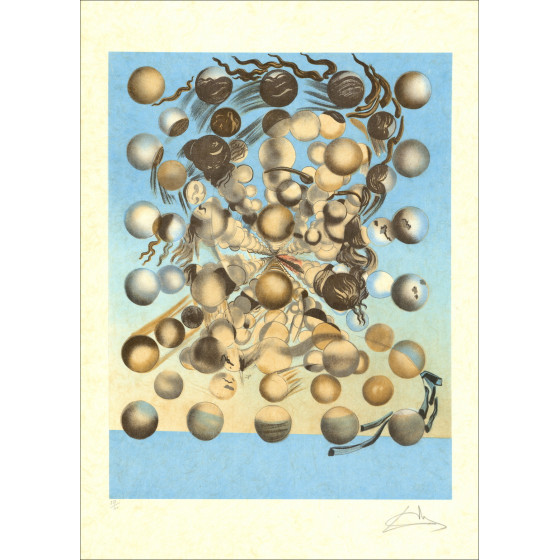 DALI Salvador - Lithographie "Galatée aux sphères" 76x56cm