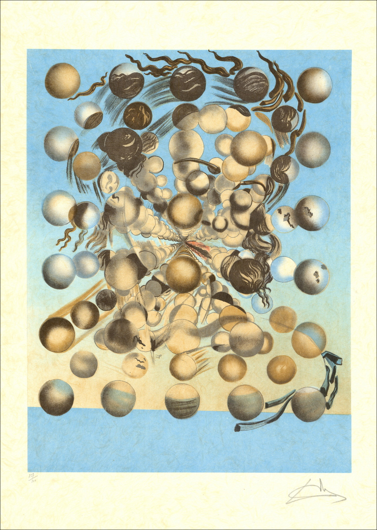 DALI Salvador - Lithograph "Galatea of the Spheres" 76x56cm