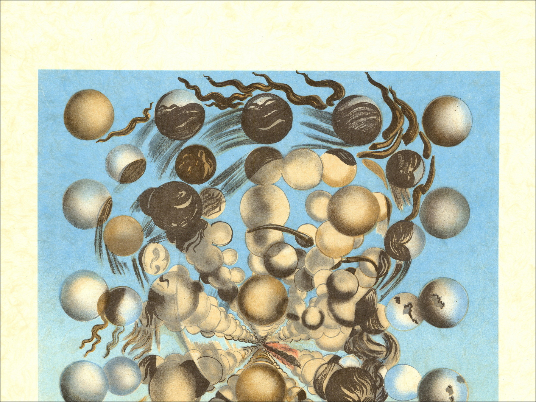 DALI Salvador - Litografia "Galatea con sfere" 76x56cm