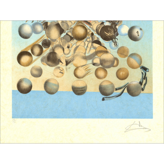 DALI Salvador - Lithographie "Galatée aux sphères" 76x56cm