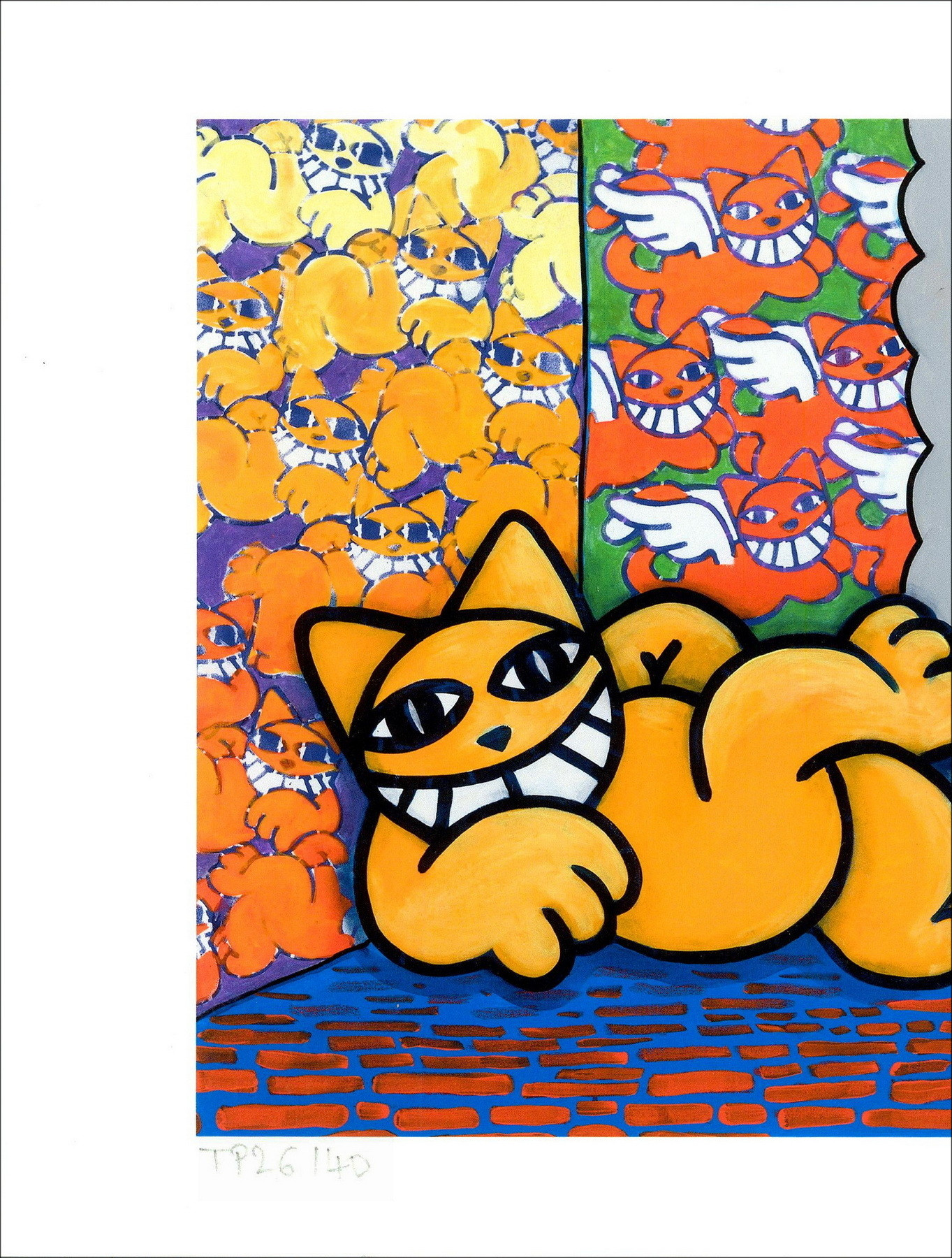 Mr. Chat Thoma Vuille, Ronron and Winged Cat 2023, lithograph