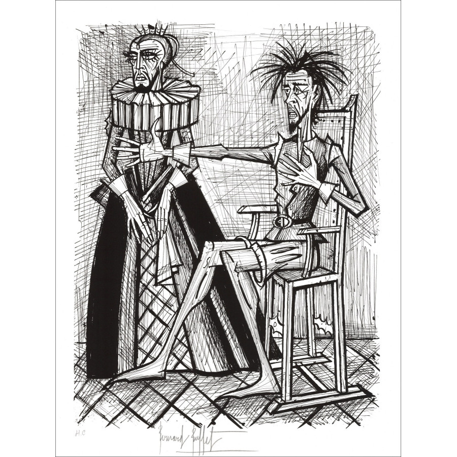 Bernard Buffet Don Quixote & the Bearded Duenna 1989 | Lithograph