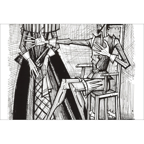 Bernard Buffet Don Quichotte & la Duègne Barbue 1989 | Lithografie