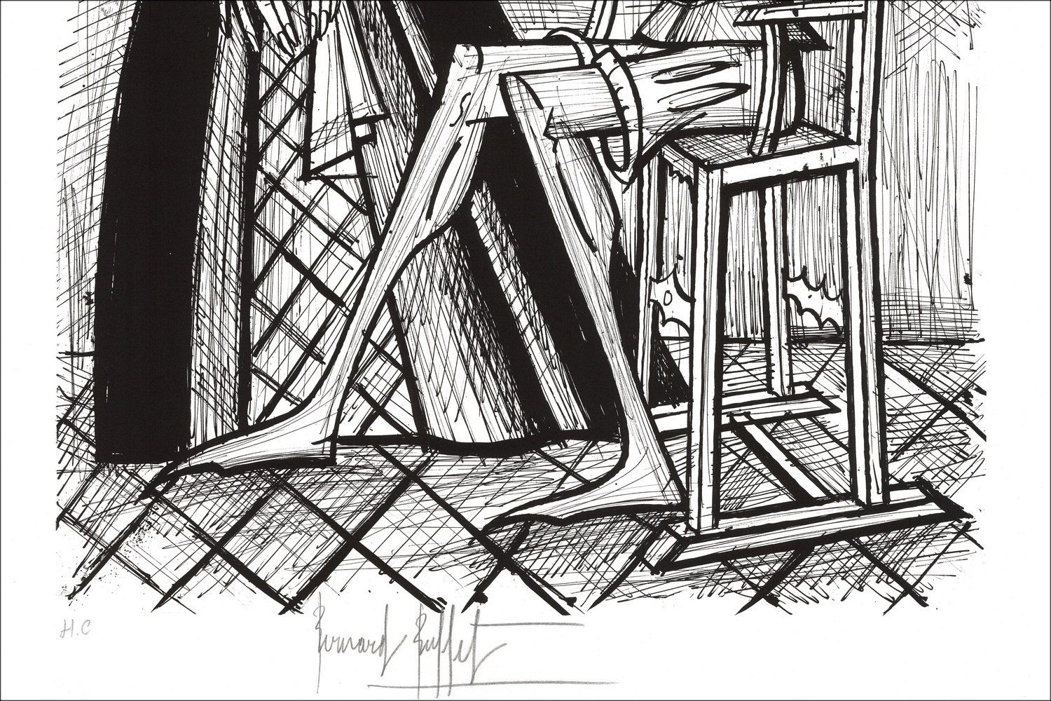 Bernard Buffet Don Quixote & the Bearded Duenna 1989 | Lithograph