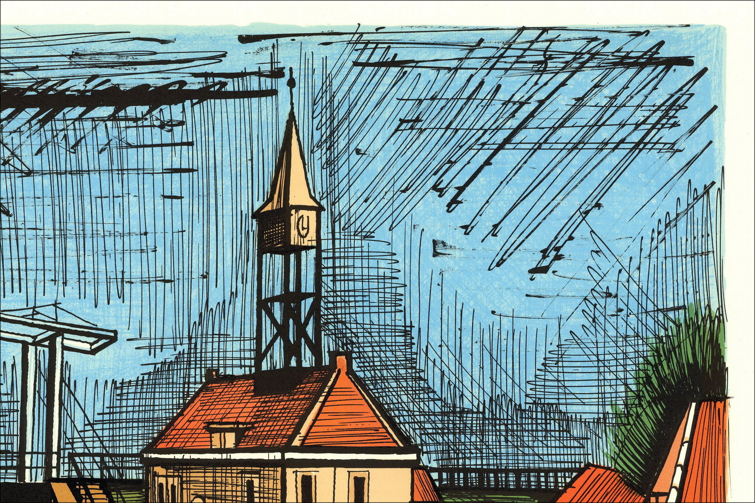 Bernard Buffet – Hindeloopen en frise, original lithograph signed