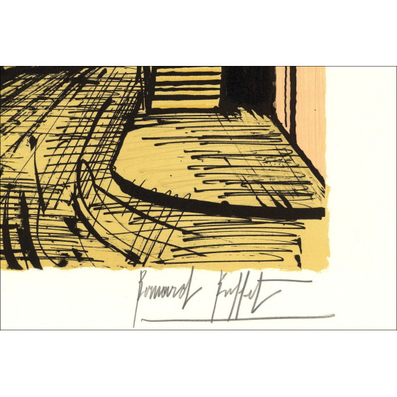 Bernard Buffet Le Mans, Túnel 1985, Litografía original firmada EA