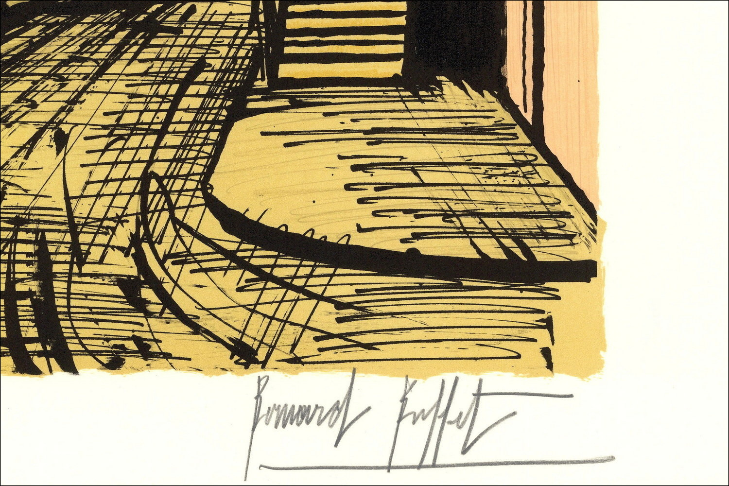 Bernard Buffet Le Mans, Túnel 1985, Litografía original firmada EA