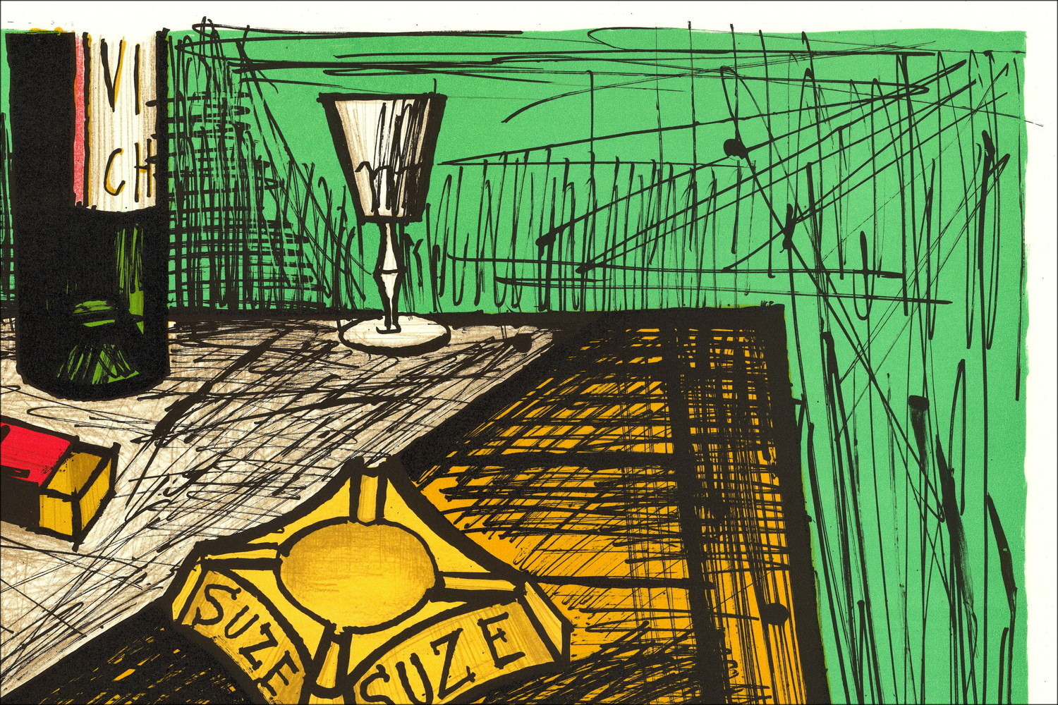 Bernard Buffet Bodegón con cenicero 1982, litografía original