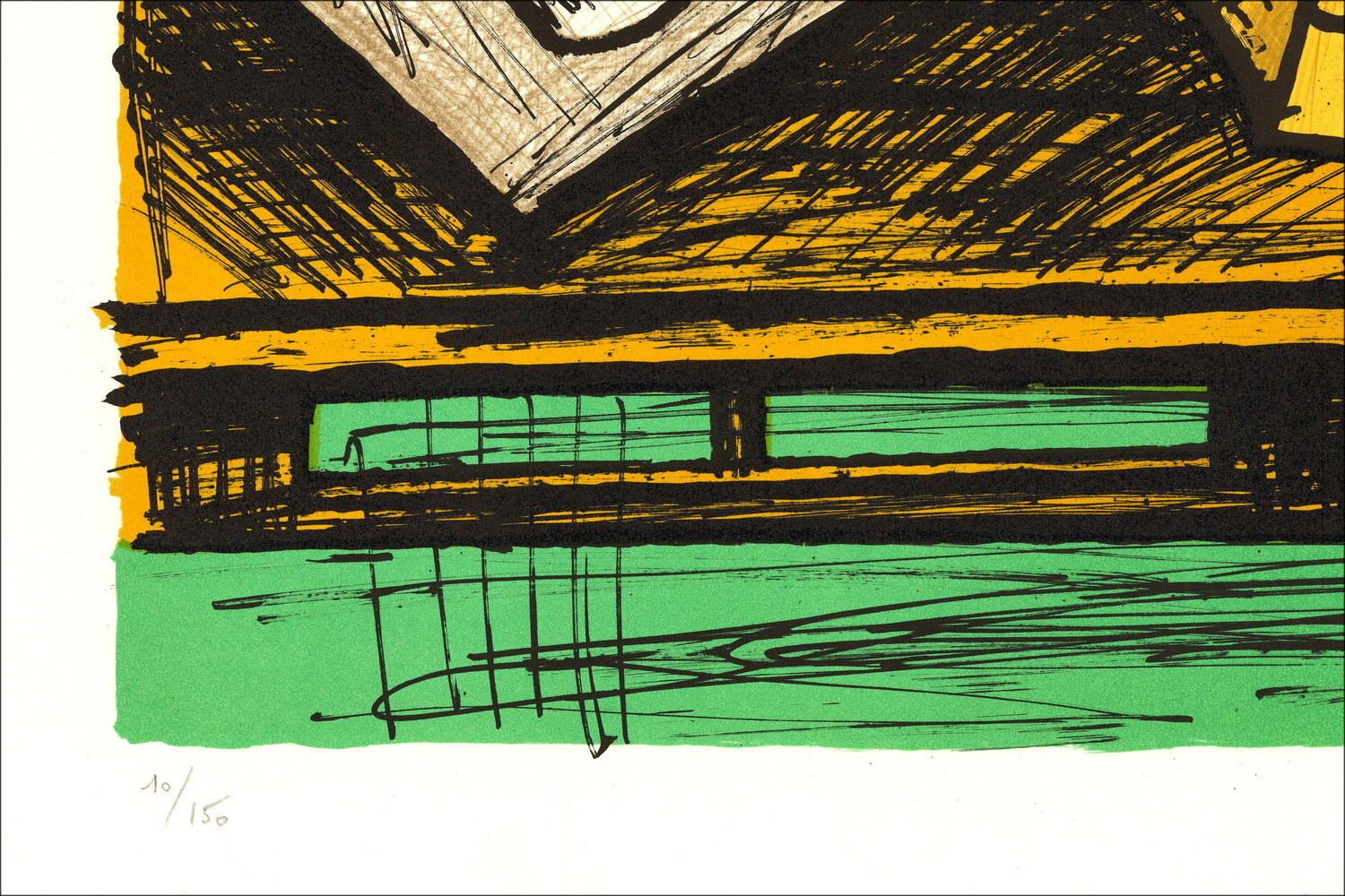 Bernard Buffet Stilleven met asbak 1982, Originele lithografie