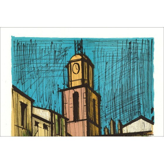 Bernard Buffet Saint-Tropez Place de l'Ormeau EA signiert | Galerie 125