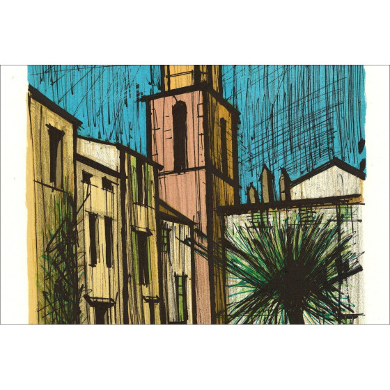 Bernard Buffet Saint-Tropez Piazza dell'Ormeau EA firmata | Galleria 125