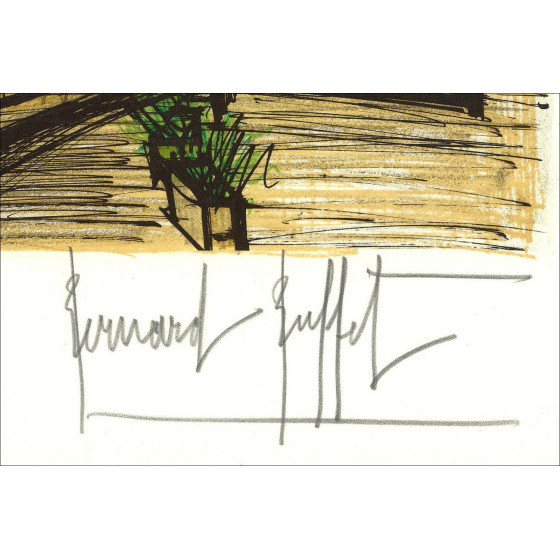 Bernard Buffet Saint-Tropez Plaza de l'Ormeau EA firmada | Galería 125