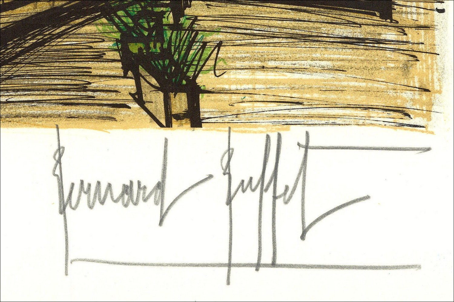 Bernard Buffet Saint-Tropez Plaza de l'Ormeau EA firmada | Galería 125