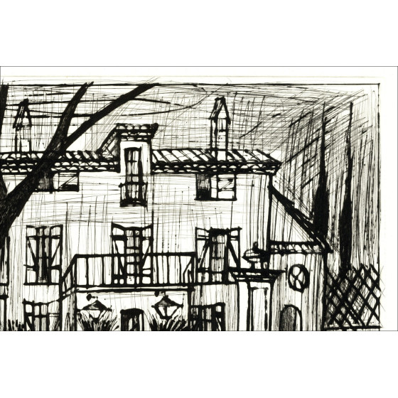 Bernard Buffet Le Domaine de la Baume 1992, Gravure signée, EA