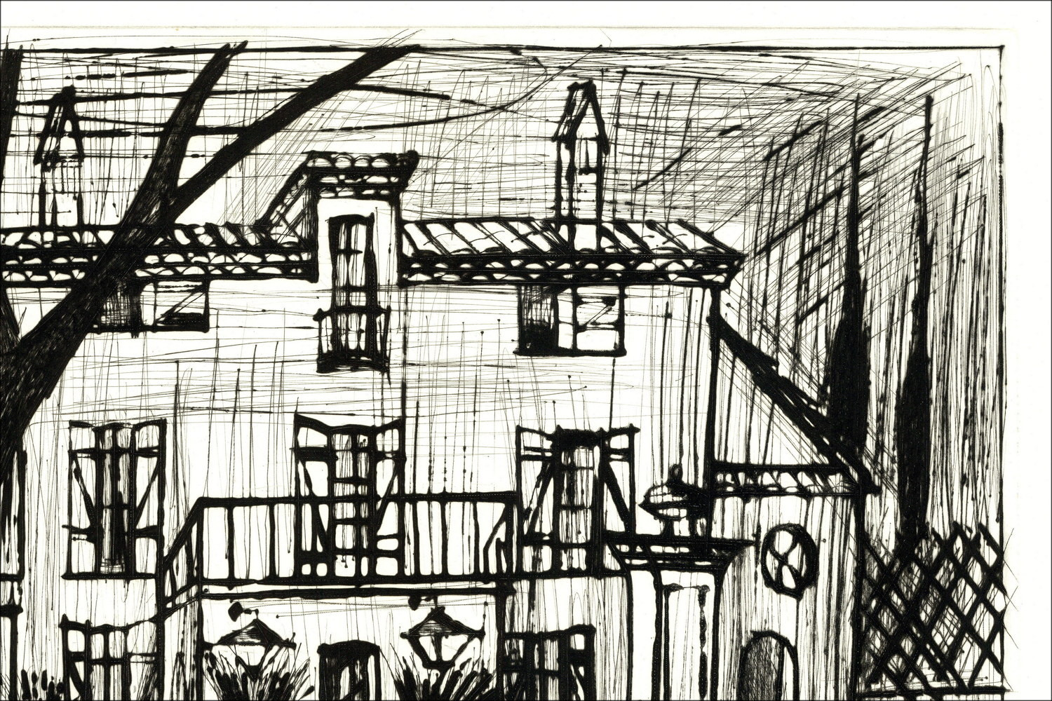 Bernard Buffet Le Domaine de la Baume 1992, Gesigneerde gravure, EA