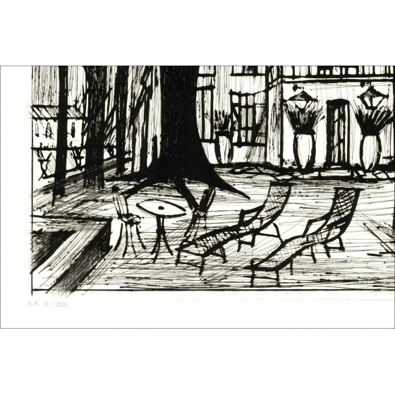 Bernard Buffet El Dominio de la Baume 1992, Grabado firmado, EA