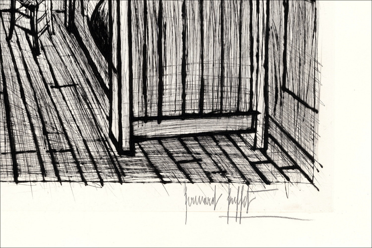 Bernard Buffet La Habitación de Van Gogh 1992, Grabado firmado EA