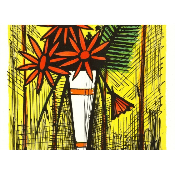 Bernard Buffet - Marguerites, originele ondertekende lithografie