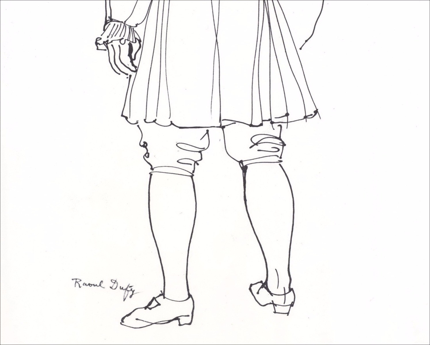DUFY Raoul - Lithographie "Portret van Isaac Newton van achteren, verlangend naar de feefra_Latnheid" 30x18cm - 1965