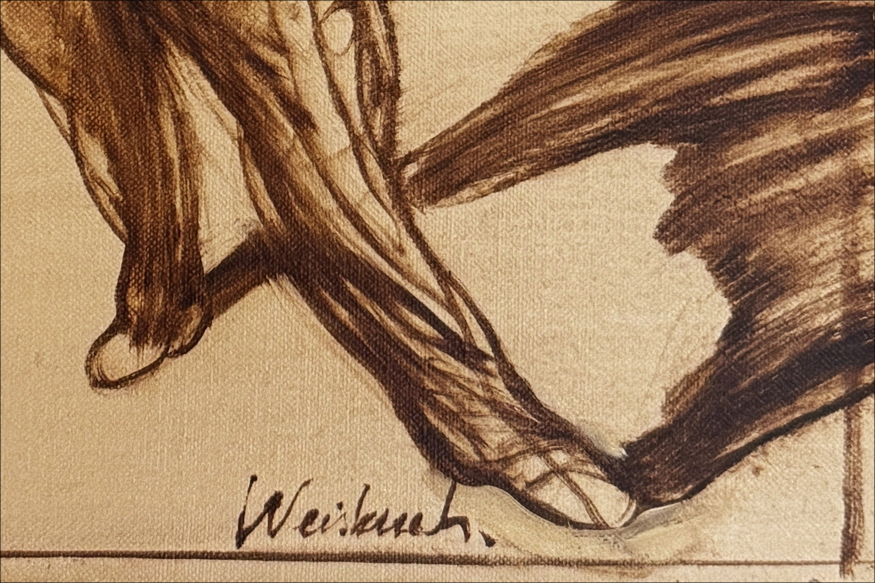 Claude Weisbuch, Der Geiger, Original-Ölgemälde
