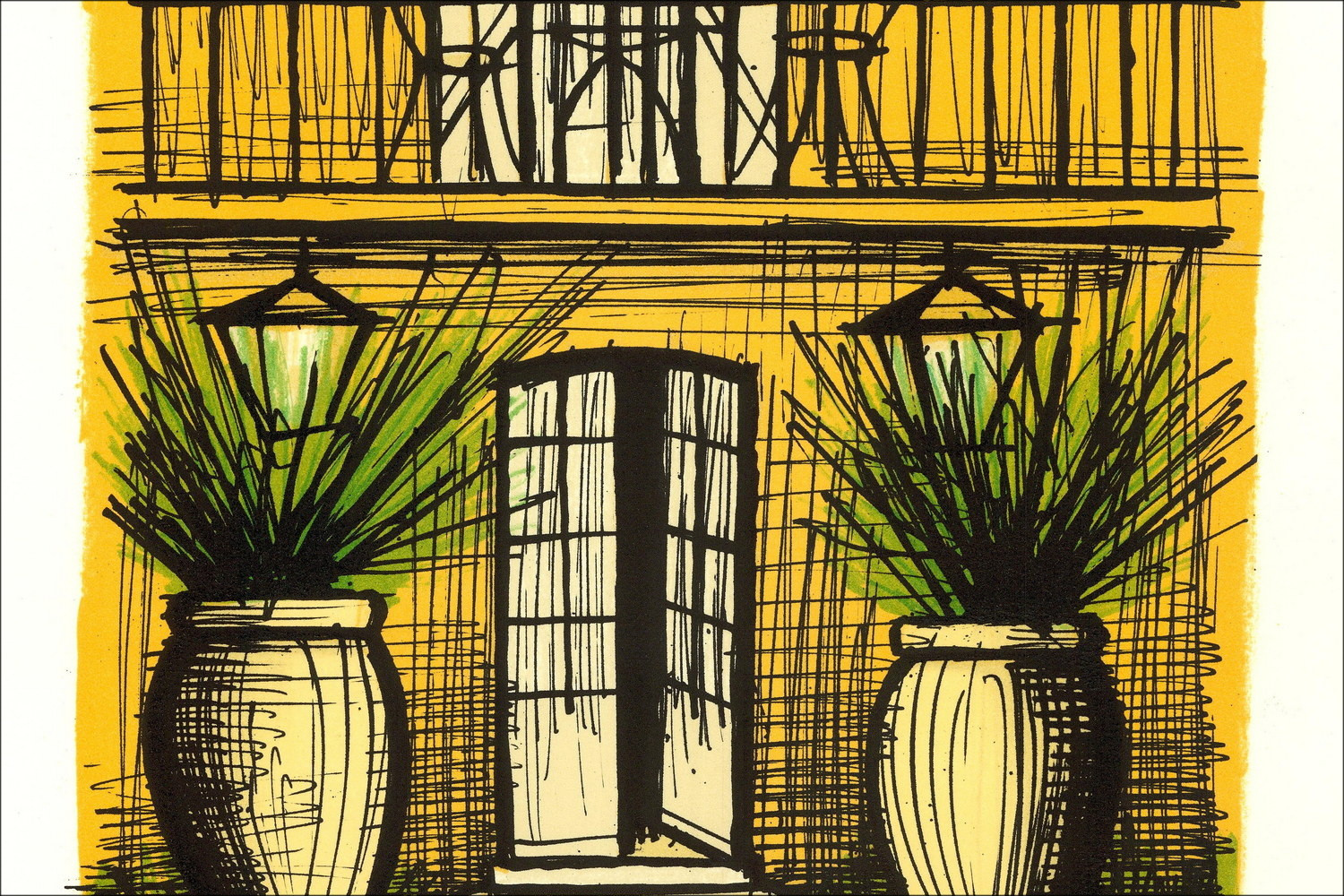 Bernard Buffet Stilleven met asbak 1982, Originele lithografie