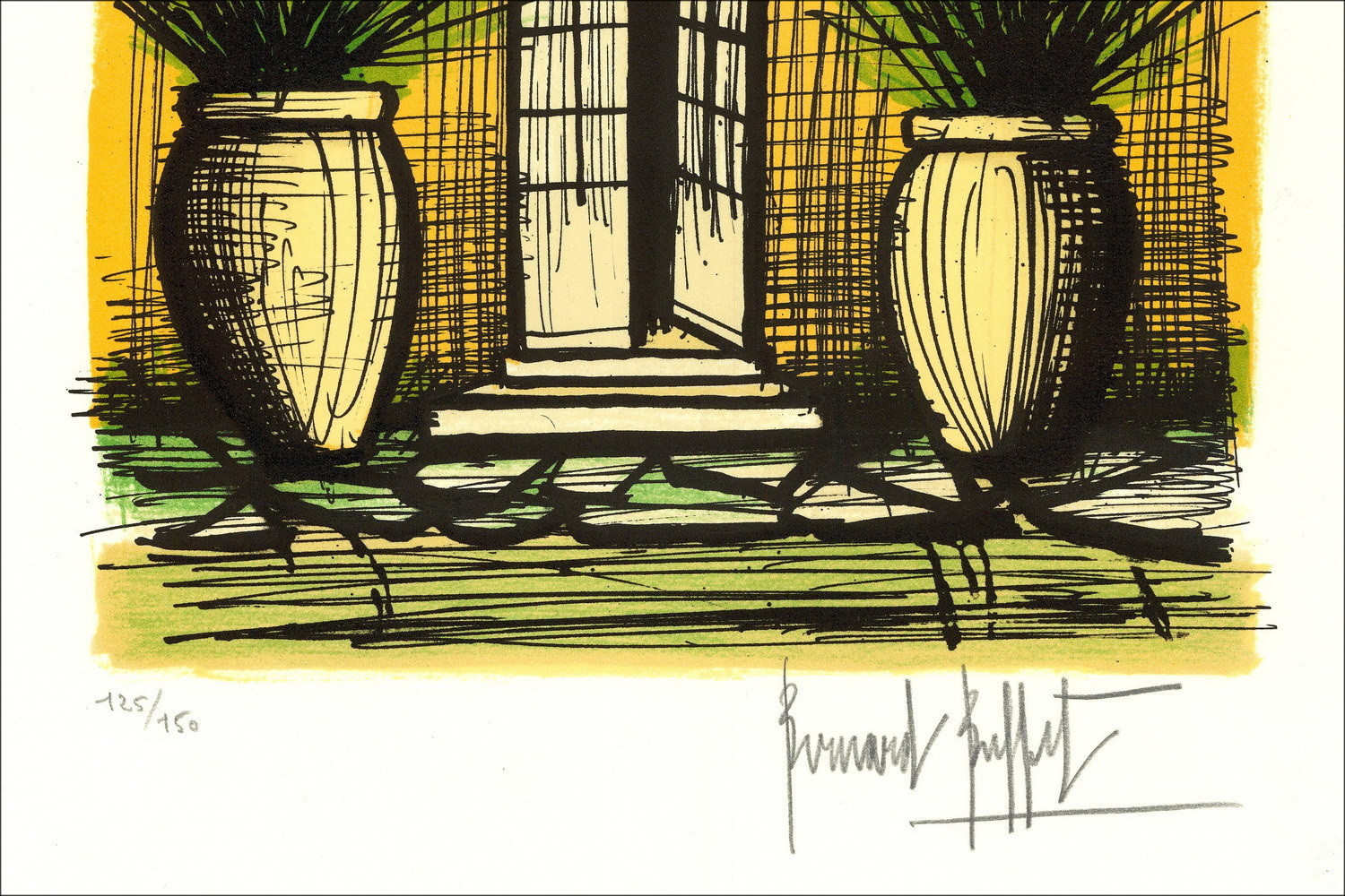 Bernard Buffet Bodegón con cenicero 1982, litografía original