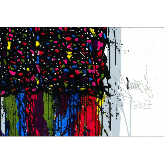 Jonone - Composición 2017, Silkscreen firmado en Papel Hanji