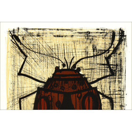 Bernard Buffet, La Coccinelle 1964, litografia originale firmata