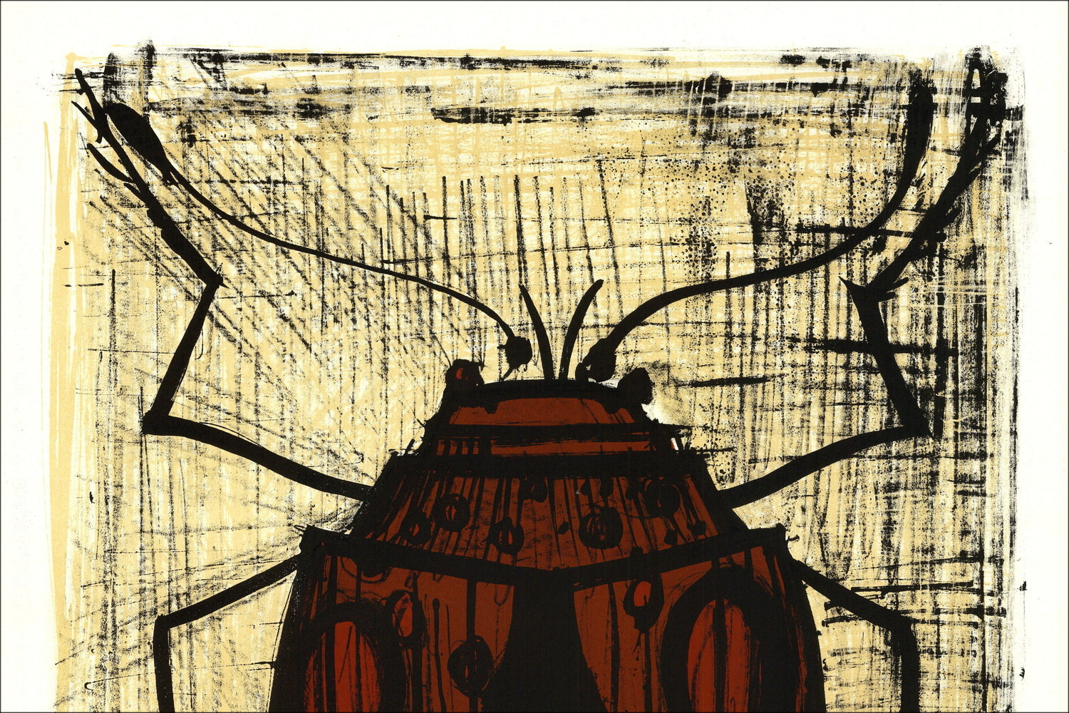 Bernard Buffet, La Coccinelle 1964, originele gesigneerde lithografie