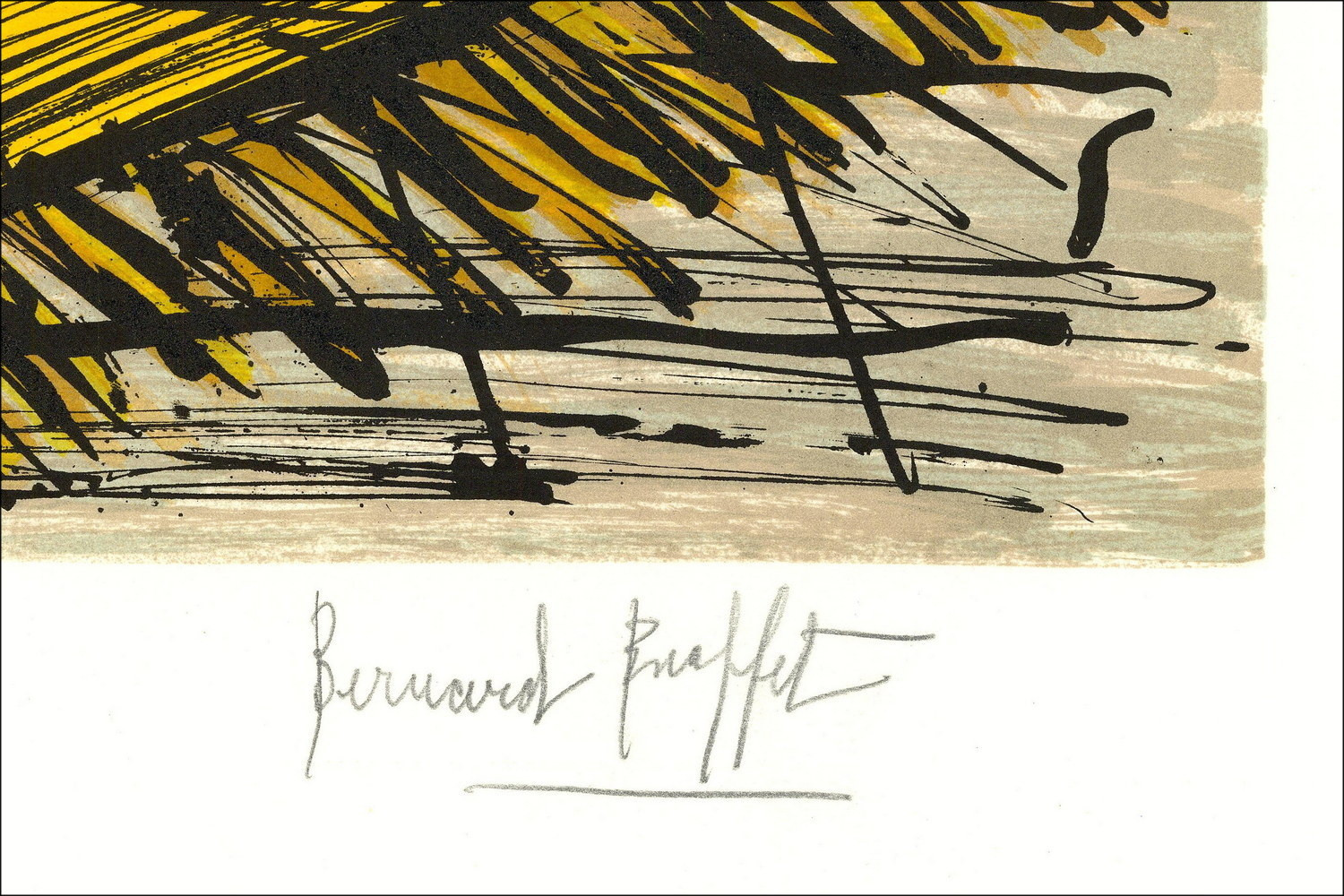Bernard Buffet – Jonquilles and tulips, lithograph signed