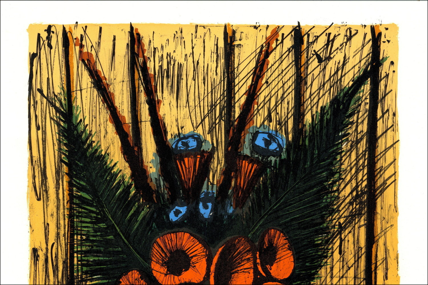 Bernard Buffet, Worry in a Vase 1981, original lithograph