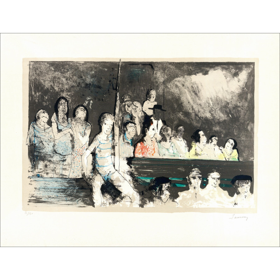 Copia de JANSEM Jean - Litografía original "El Tamborilero" 75x54cm