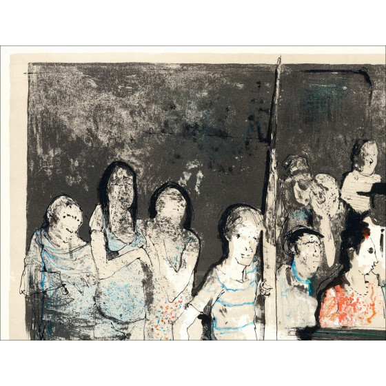 kopie van JANSEM Jean - Originele lithografie "De Trommelspeler" 75x54cm