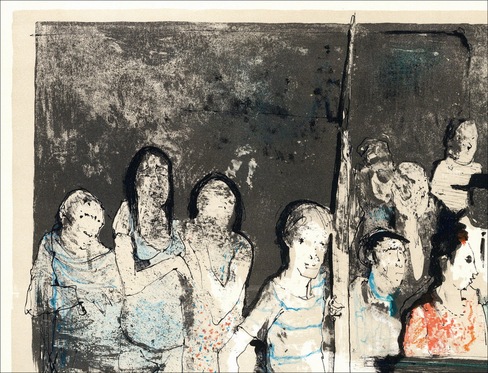 Kopie von JANSEM Jean - Original-Lithografie "Der Trommelspieler" 75x54cm