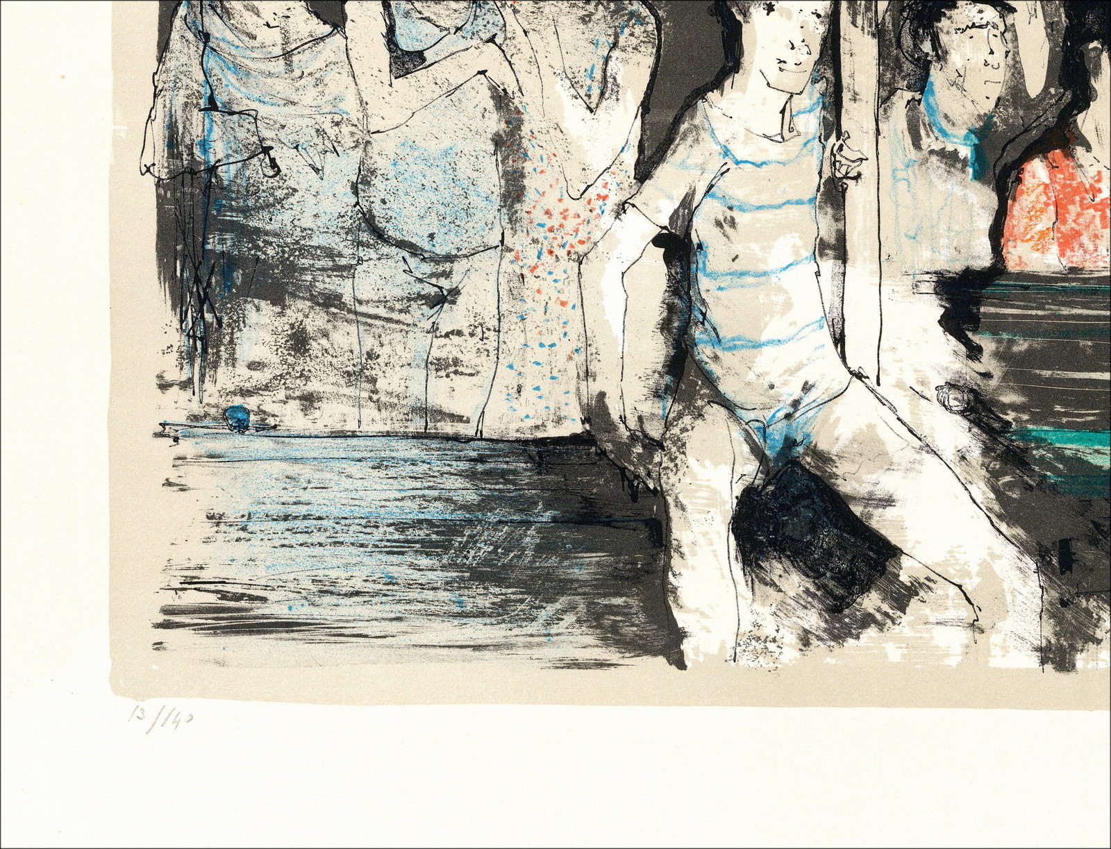 Kopie von JANSEM Jean - Original-Lithografie "Der Trommelspieler" 75x54cm