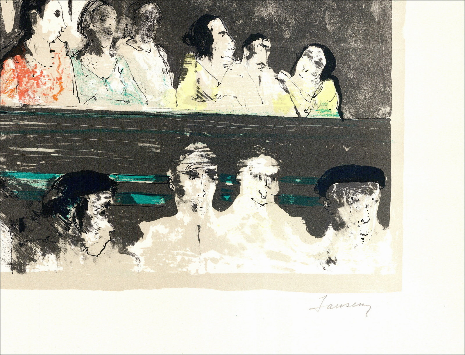 copy of JANSEM Jean - Original lithograph "The Drummer" 75x54cm