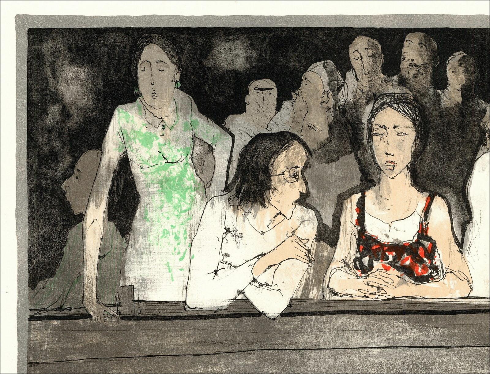 Kopie von JANSEM Jean - Original-Lithografie "Die Arena, die Tribüne II" 50x65cm
