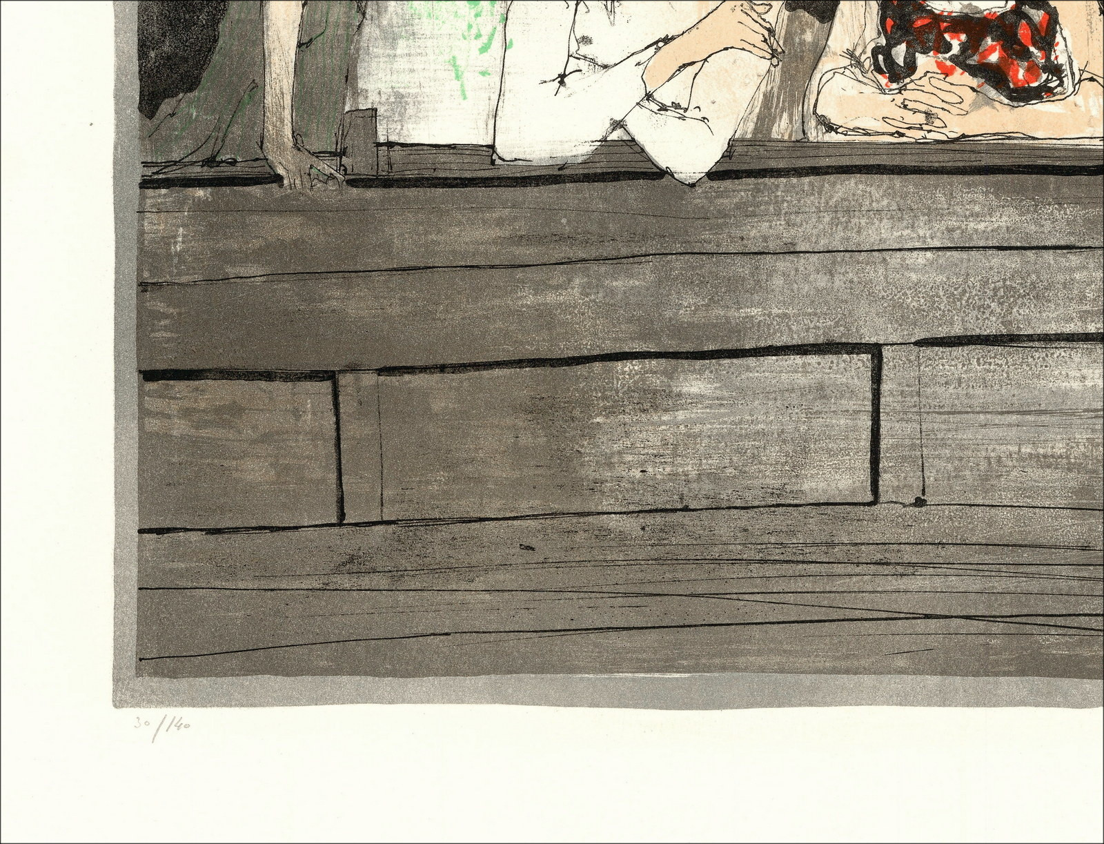 kopie van JANSEM Jean - Originele lithografie "De arena, de tribune II" 50x65cm
