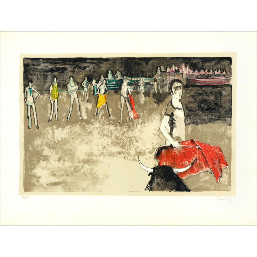 Jean Jansem, The Arena, the Muleta (1971) | Original Lithograph