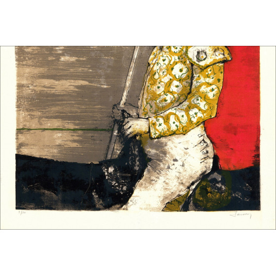 Jean Jansem, De arena, de muleta (1971) | Originele lithografie