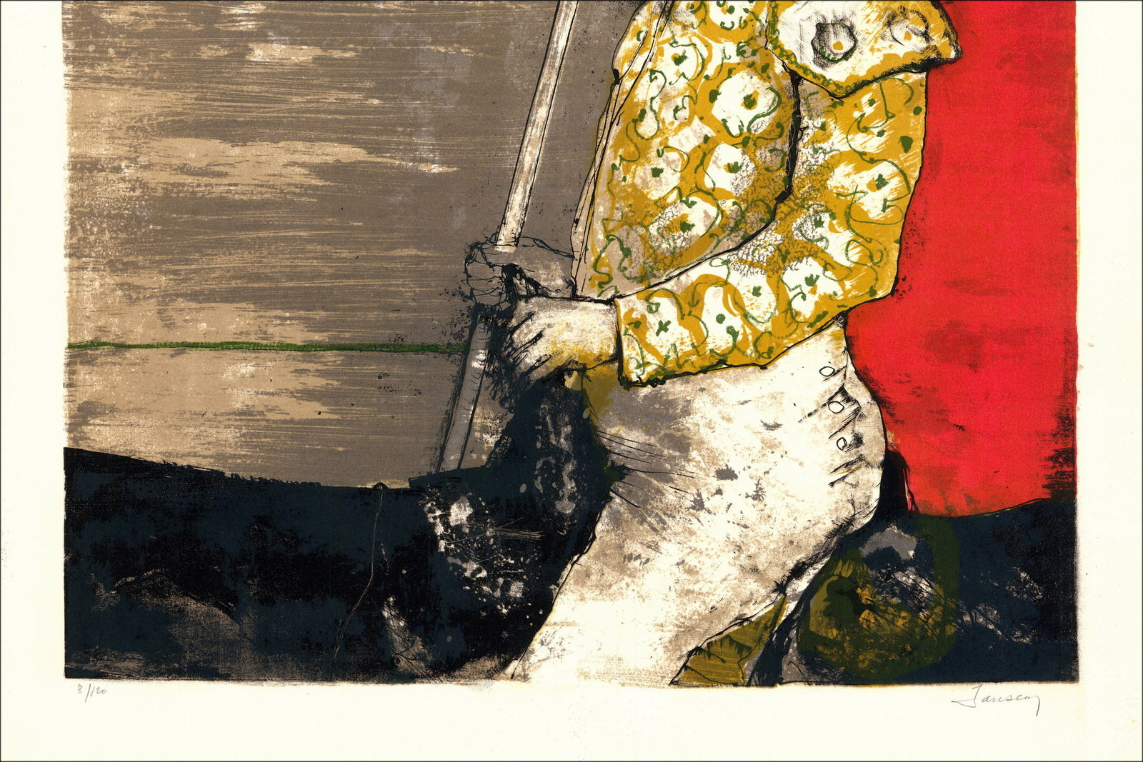 Jean Jansem, Corrida, Le Picador (1975) | Lithographie originale