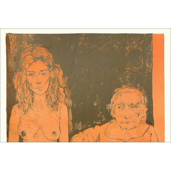 Jean Jansem, Zwei Frauen um 1975 | Original-Lithographie