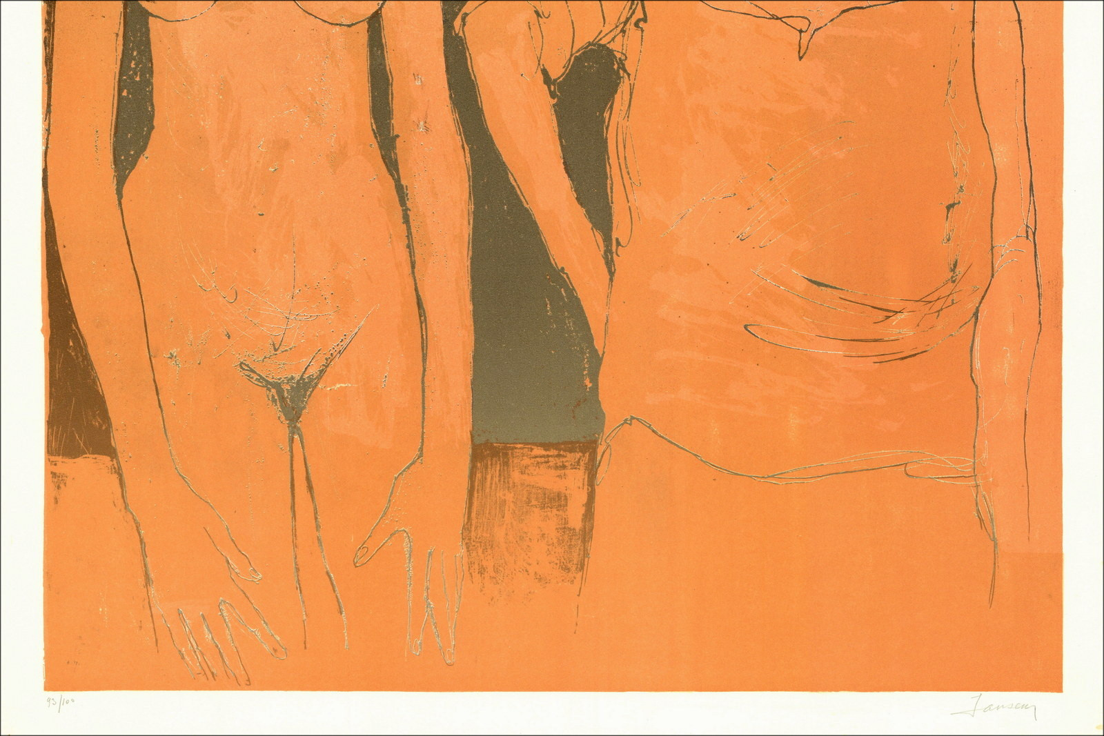 Jean Jansem, Due donne verso il 1975 | Litografia originale