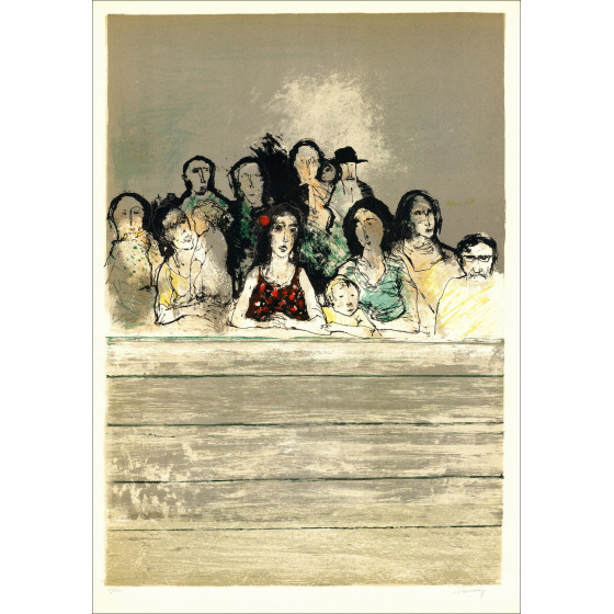 Jean Jansem, Personajes, el espectáculo (1975) | Litografía original