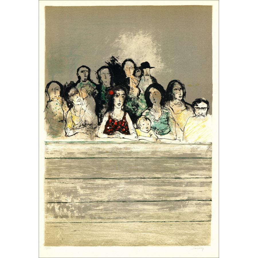 Jean Jansem, Characters, the show (1975) | Original lithograph