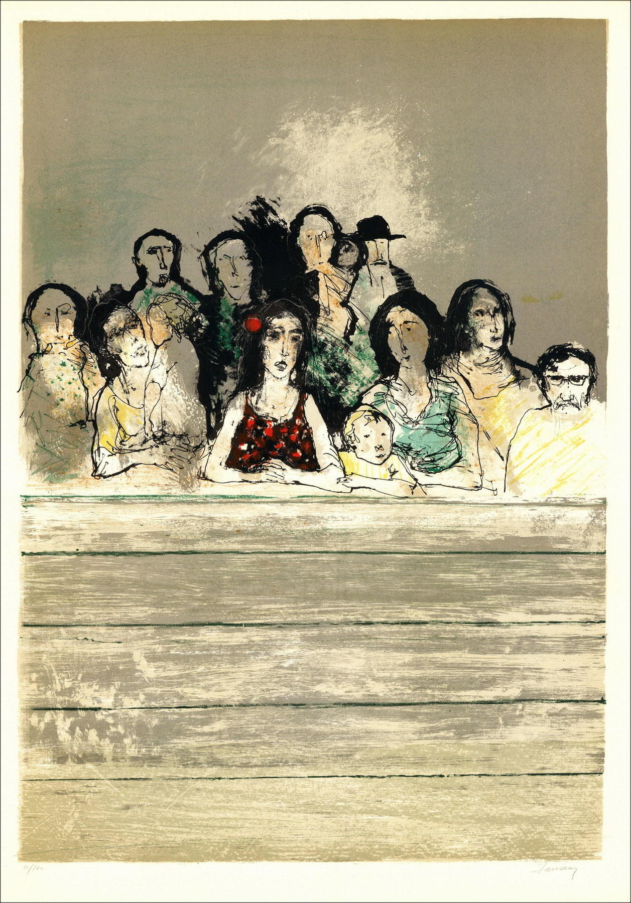 Jean Jansem, Personnages, le spectacle (1975) | Lithographie originale