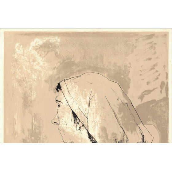 Jean Jansem, Frau im Profil (1975) | Original Lithografie