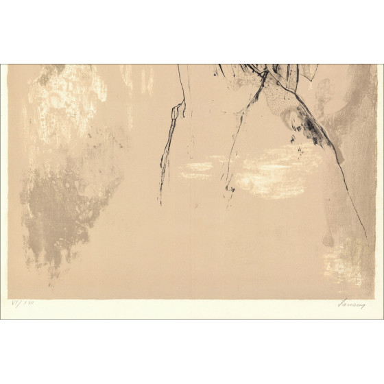 Jean Jansem, Donna di profilo (1975) | Litografia originale
