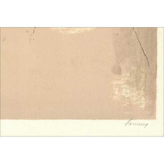 Jean Jansem, Donna di profilo (1975) | Litografia originale